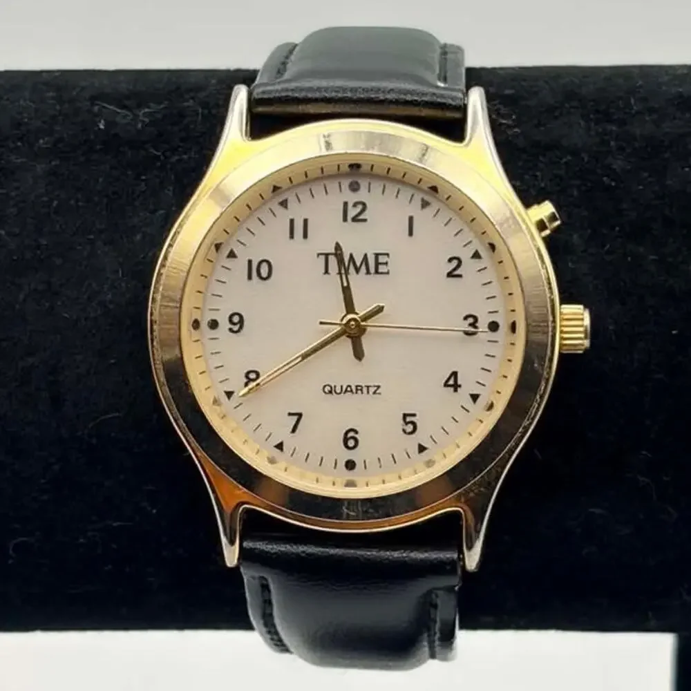 Gold & Black Time Men's Watch